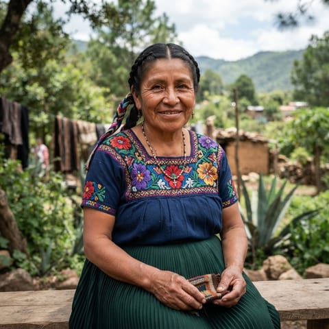 AI-generated illustration representing the Central Pame people