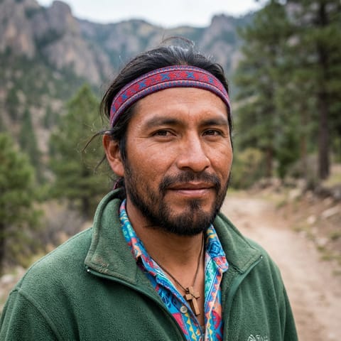 AI-generated illustration representing the Western Tarahumara people