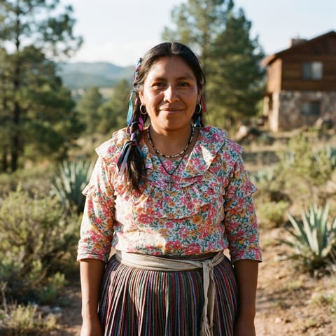 AI-generated illustration representing the Central Tarahumara people
