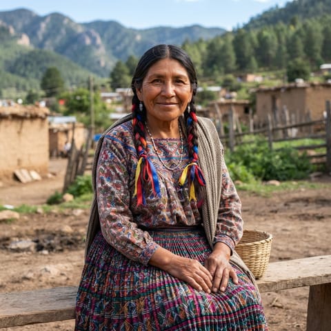AI-generated illustration representing the Northern Tarahumara people