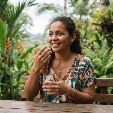 AI-generated illustration representing the Deaf Costa Ricans people