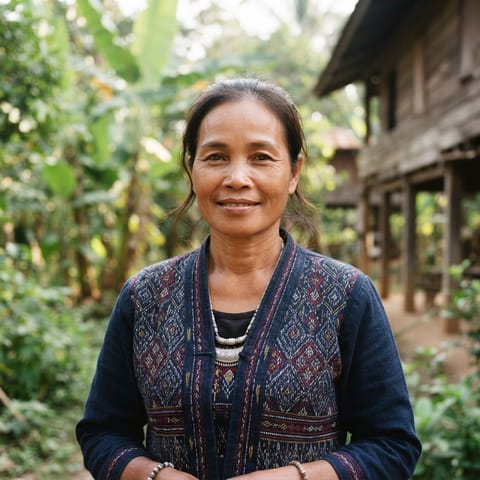 AI-generated illustration representing the Red Thai people
