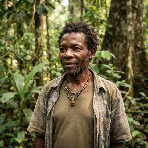 Illustration générée par IA représentant le peuple Kango-Dibatchwa