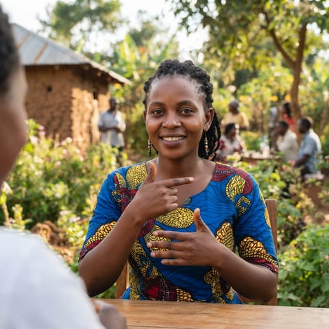AI-generated illustration representing the Deaf Tanzanians people