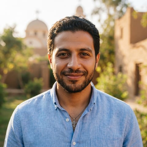 AI-generated illustration representing the Egyptian Copts people