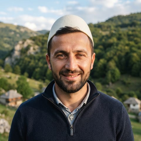 AI-generated illustration representing the Albanians people