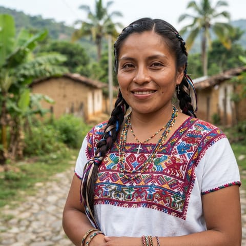 AI-generated illustration representing the Guerrero Amuzgo people
