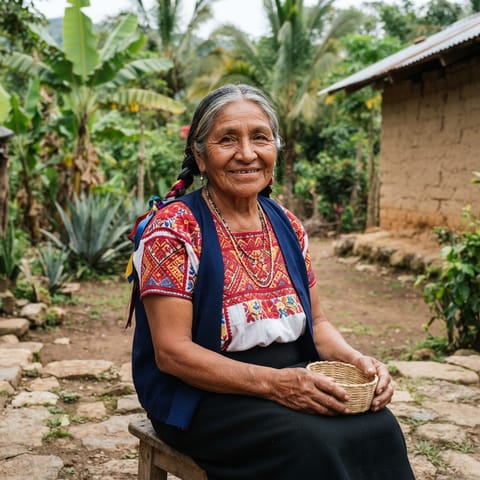 Illustration générée par IA représentant le peuple Tataltepec Chatino