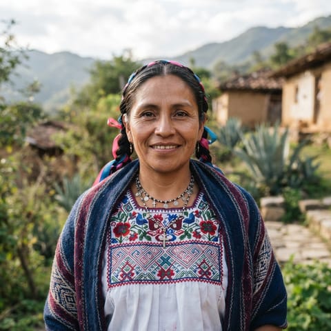 AI-generated illustration representing the Zenzontepec Chatino people