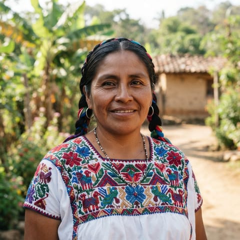 AI-generated illustration representing the Ojitlan Chinantec people