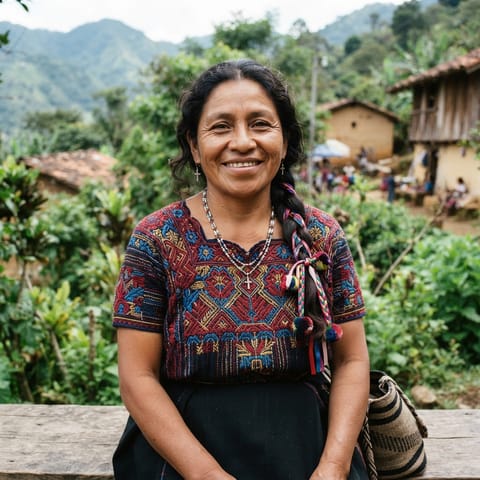 AI-generated illustration representing the Kanjobal people