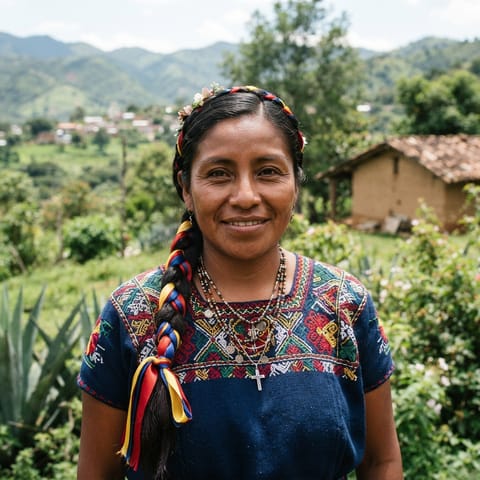 AI-generated illustration representing the Juquila Mixe people