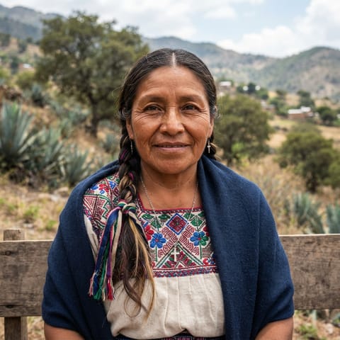 AI-generated illustration representing the Penoles Mixtec people