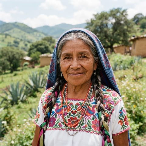 AI-generated illustration representing the Mixtepec Mixtec people
