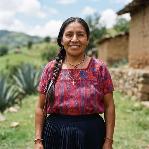 AI-generated illustration representing the Western Oaxaca Mixtec people