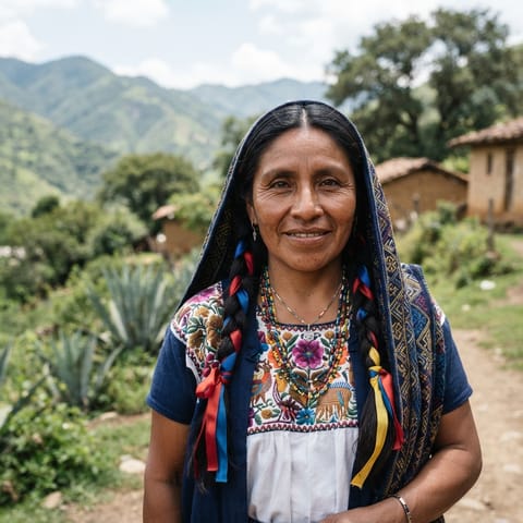 AI-generated illustration representing the Central Tlaxiaco Mixtec people