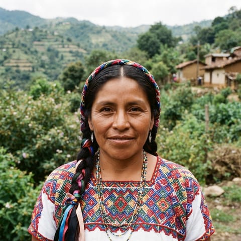AI-generated illustration representing the Copala Triqui people
