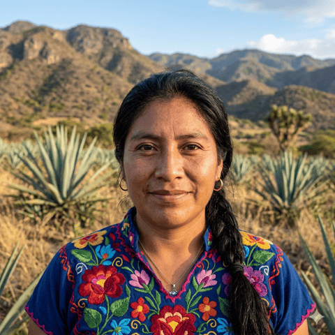 رسم توضيحي مُولَّد بالذكاء الاصطناعي يمثّل شعب Santo Domingo Albarradas Zapotec
