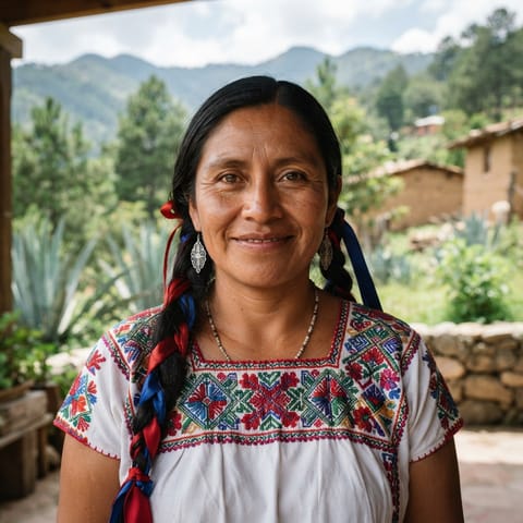 Ilustración generada por IA que representa al pueblo Tabaa Zapotec