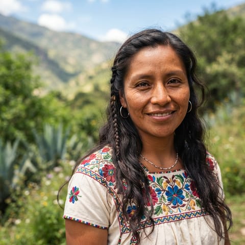 رسم توضيحي مُولَّد بالذكاء الاصطناعي يمثّل شعب Eastern Miahuatlan Zapotec