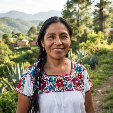 AI-generated illustration representing the Amatlan Zapotec people