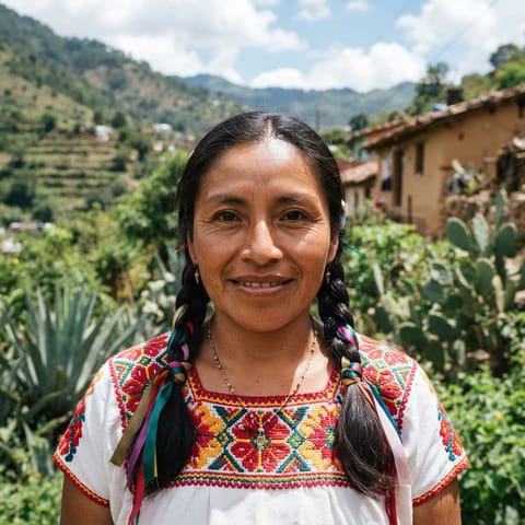 AI-generated illustration representing the Texmelucan Zapotec people