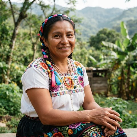 AI-generated illustration representing the Huasteca Nahuatl people