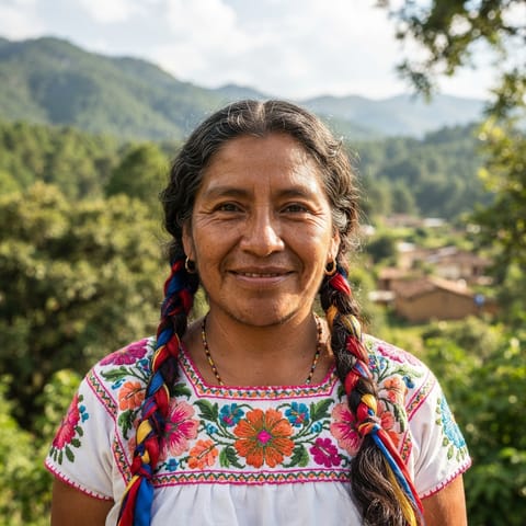 AI-generated illustration representing the Santiago Xanica Zapotec people