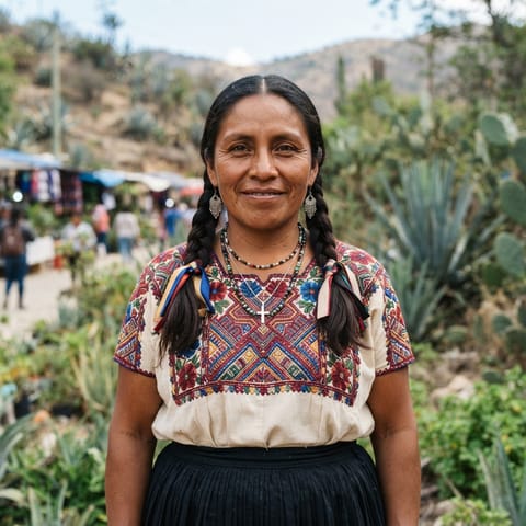 AI-generated illustration representing the Ocotlan Zapotec people