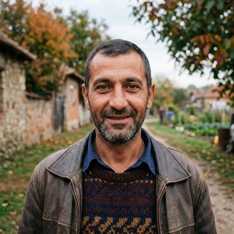 AI-generated illustration representing the Balkan Romani people