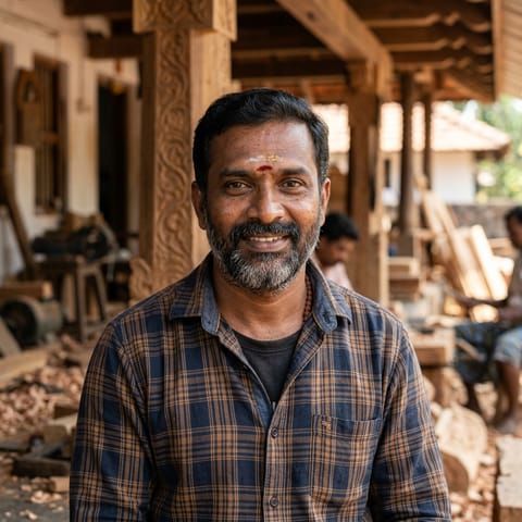 AI-generated illustration representing the Viswakarma people
