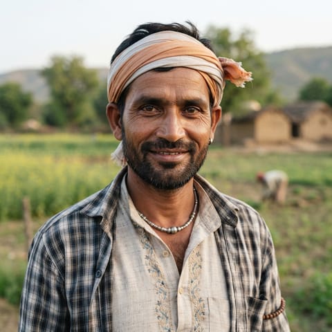 AI-generated illustration representing the Meena people