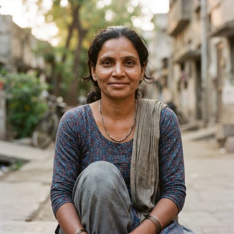 AI-generated illustration representing the Bhangi people