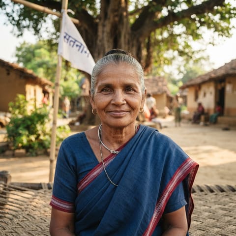 AI-generated illustration representing the Satnami people