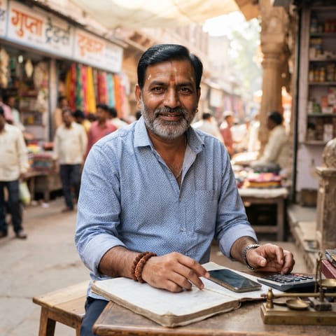 AI-generated illustration representing the Bania (Hindi) people