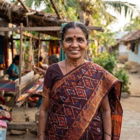 AI-generated illustration representing the Padmasali people