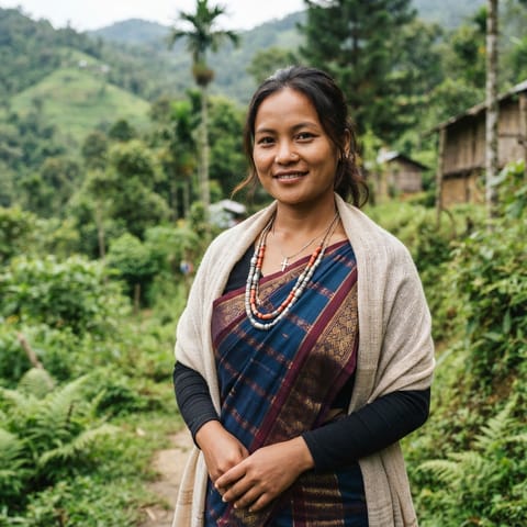 AI-generated illustration representing the Khasi people