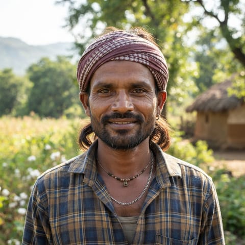 AI-generated illustration representing the Bhilala people