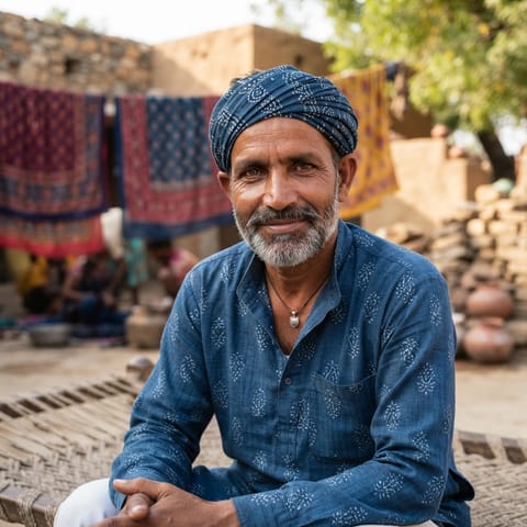AI-generated illustration representing the Chhipa people