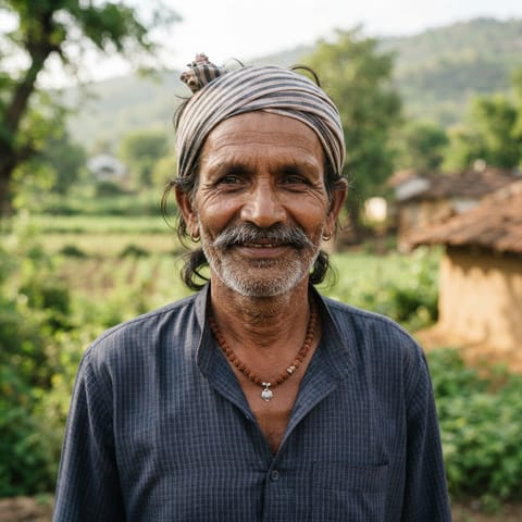 AI-generated illustration representing the Dhodia people