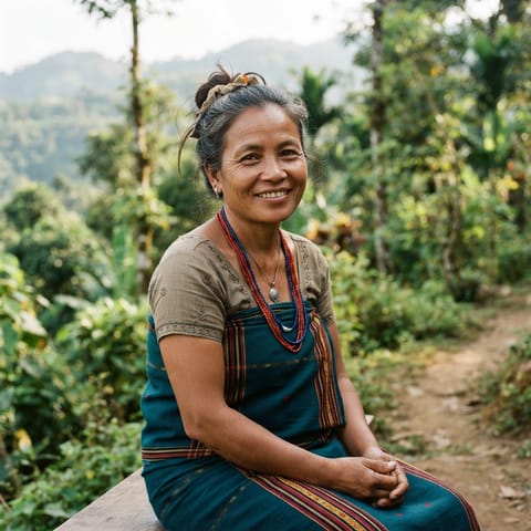 AI-generated illustration representing the Garo people