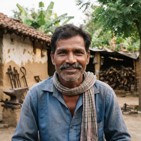 AI-generated illustration representing the Lohar (Chhattisgarhi) people