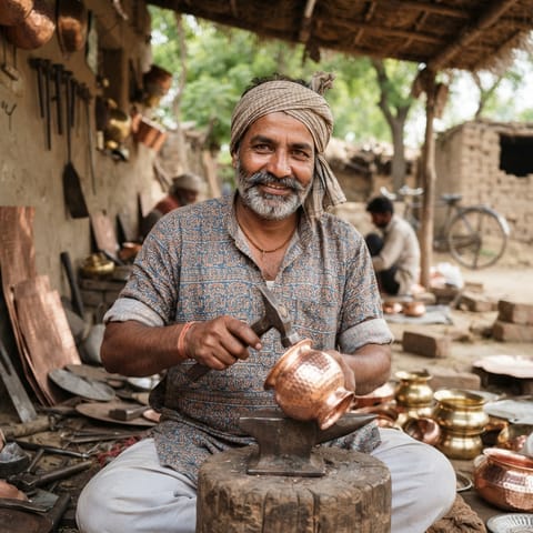 AI-generated illustration representing the Thatera (Haryanvi) people