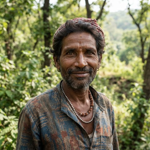 AI-generated illustration representing the Bharia Bhuma (Hindi) people