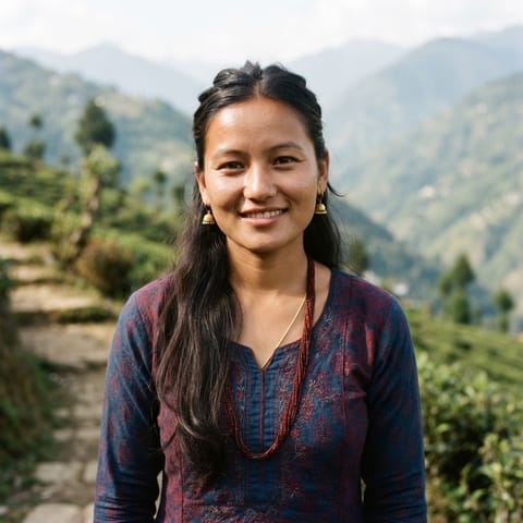 Ilustración generada por IA que representa al pueblo Chhetri