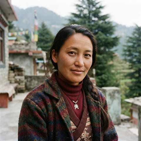 AI-generated illustration representing the Tibetans people