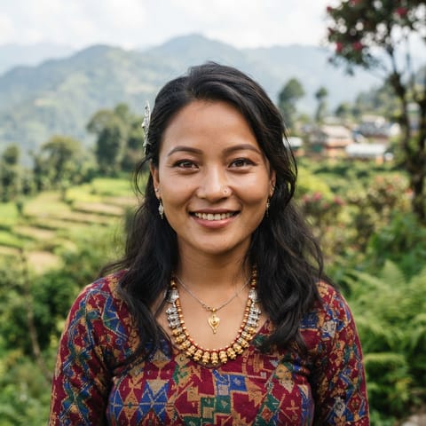 AI-generated illustration representing the Limbu people