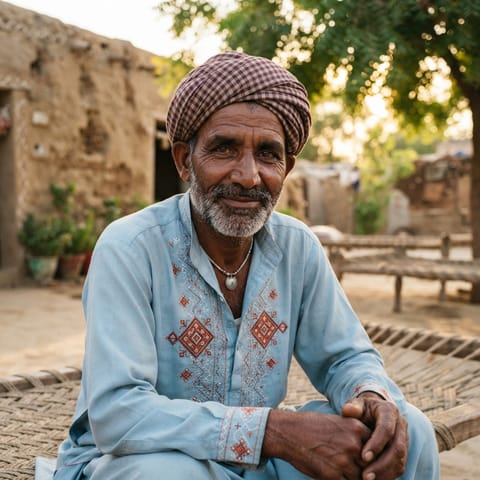 AI-generated illustration representing the Eastern Baloch people