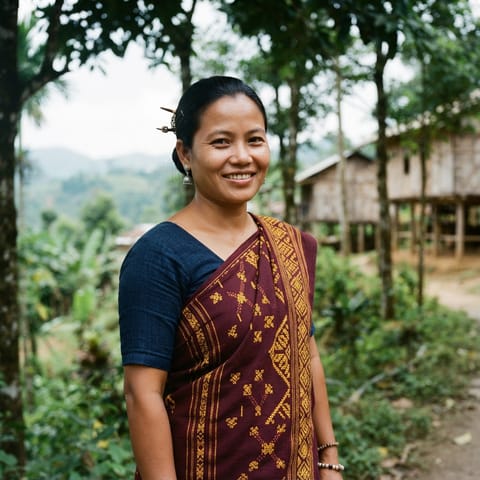 AI-generated illustration representing the Chakmas people