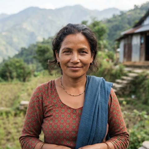 AI-generated illustration representing the Kami (Nepali) people